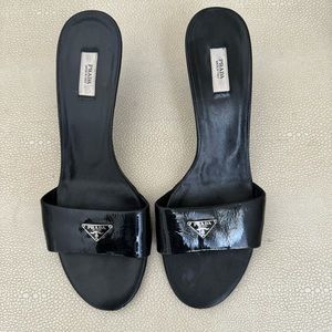 Prada Wedge Heel Mules